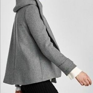 Zara women wrap around collar coat jacket